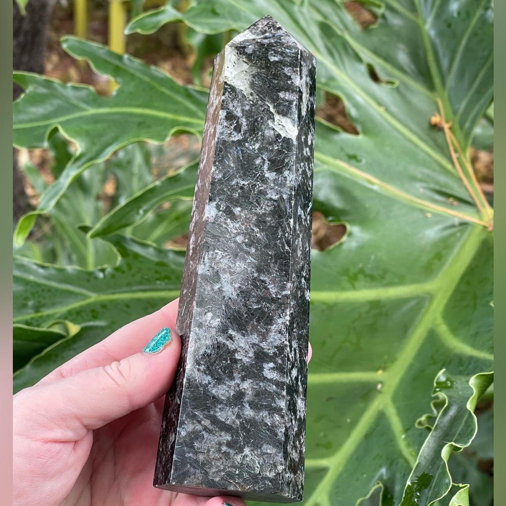 Inner Transformation gemstone!  Larvikite flashy black labradorite - Picture 6 of 6
